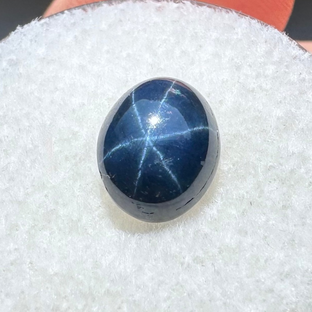 🌌 DEEP BLUE 3ct Natural Star Sapphire ✨ 9x7mm Oval Cabochon